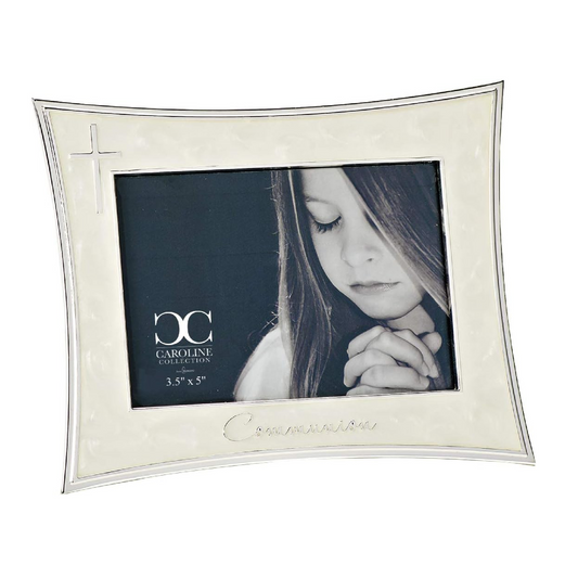 1st Communion Frame with Mother of Pearl Finish