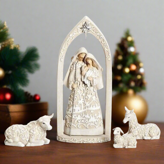 Roman 4 Pc. Holy Family With Arch Nativity