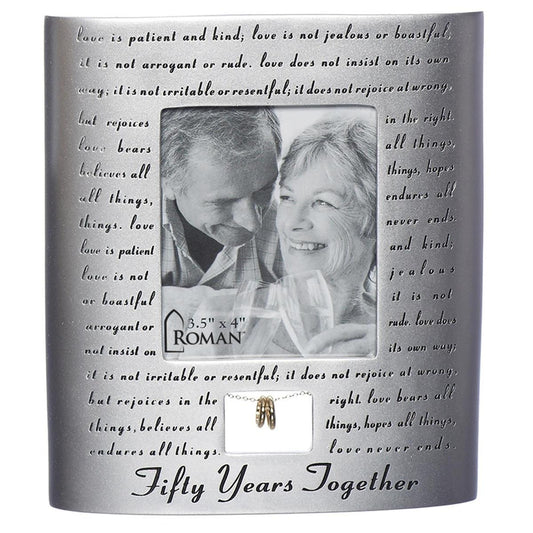 50th Anniversary Love Never Fails Frame by Roman