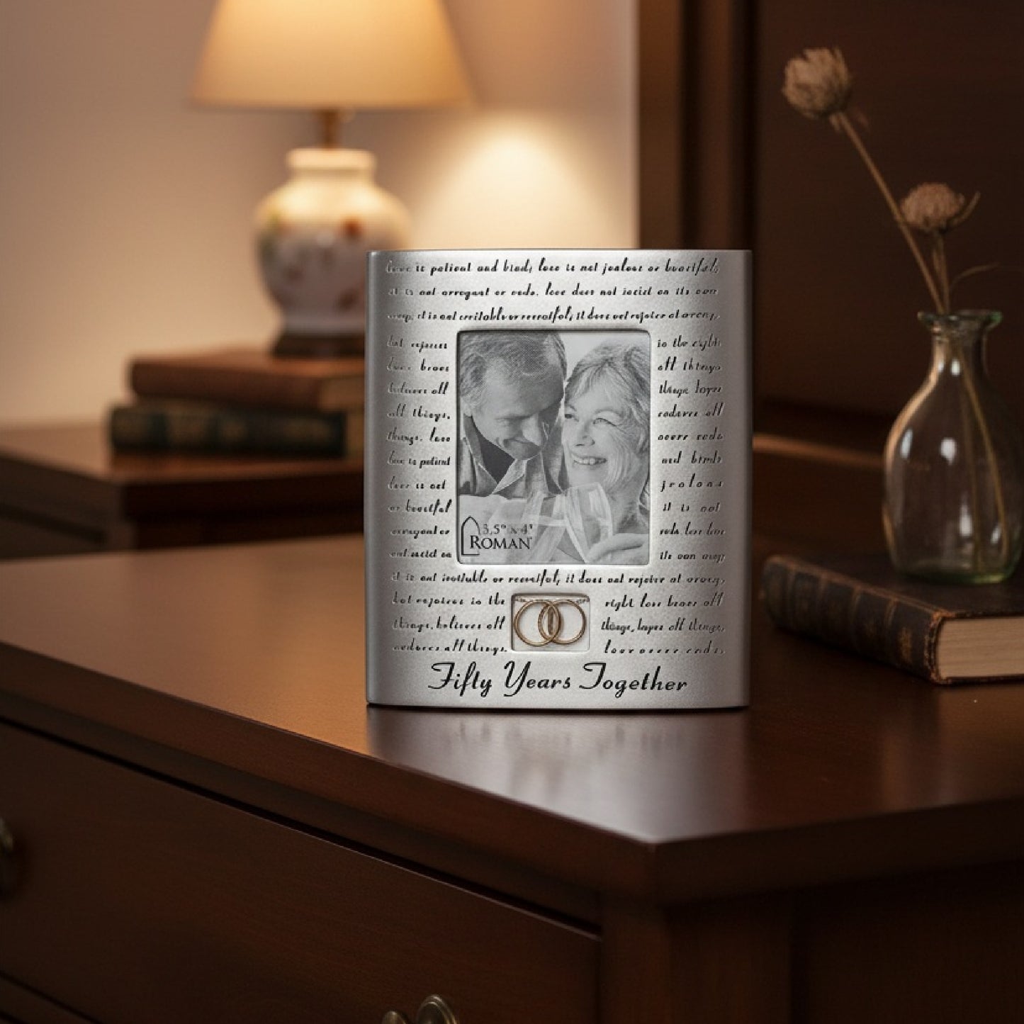 50th Anniversary Love Never Fails Frame by Roman