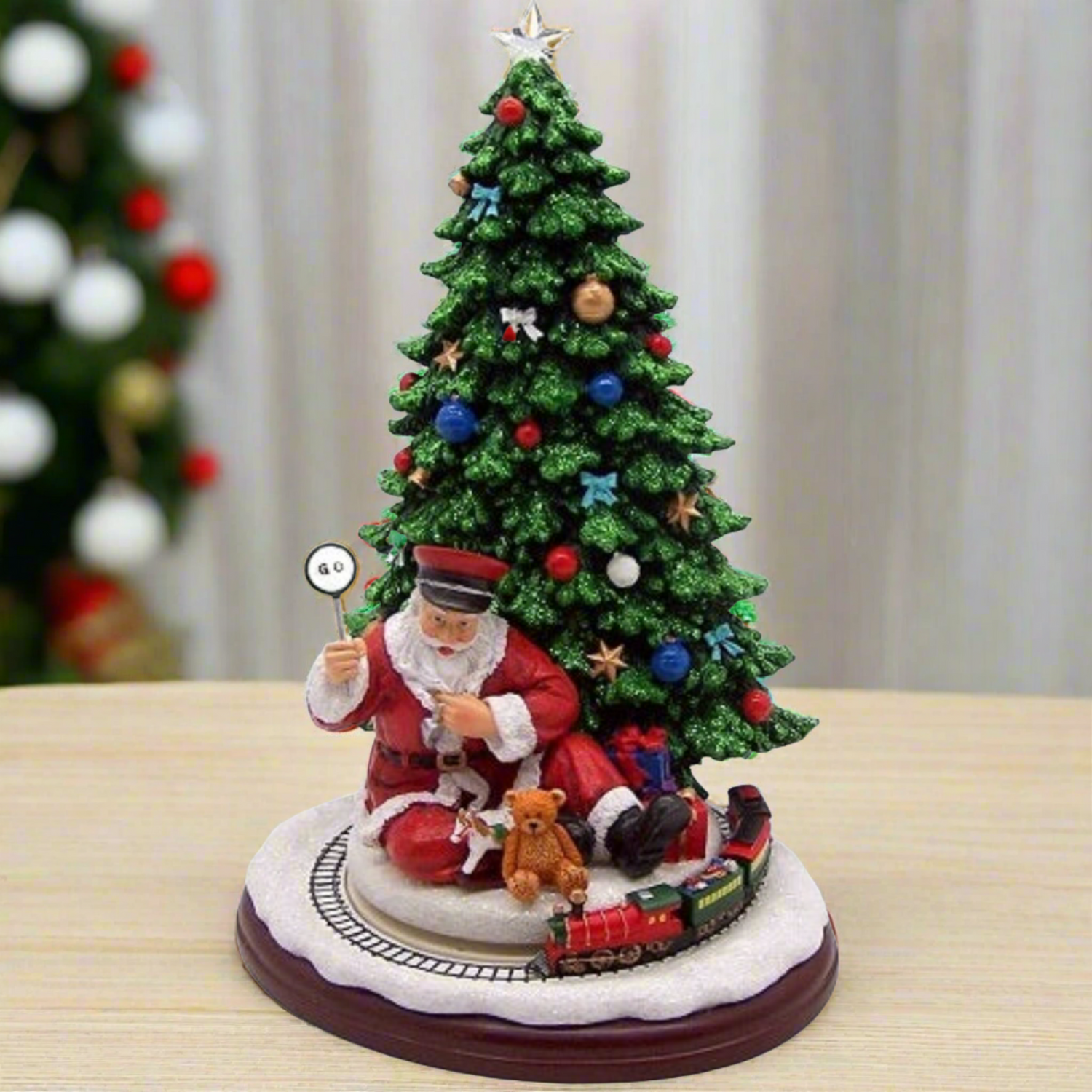 Roman LED Musical Santa Rotating Train