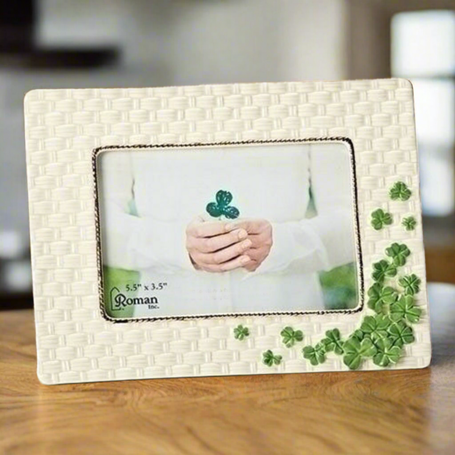 Roman Inc Porcelain Shamrock Picture Frame