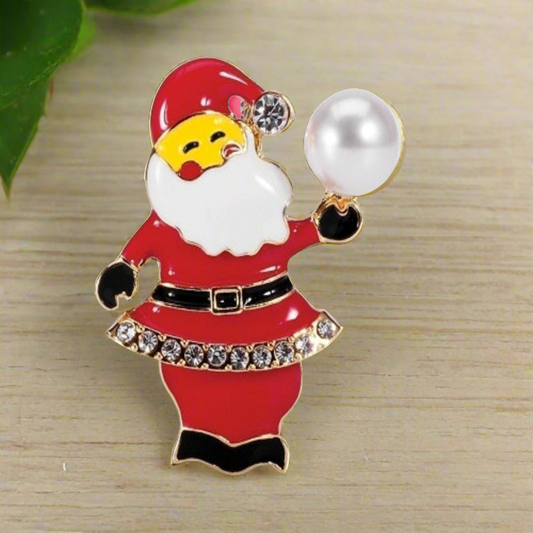 Roman Santa with Pearl Pin