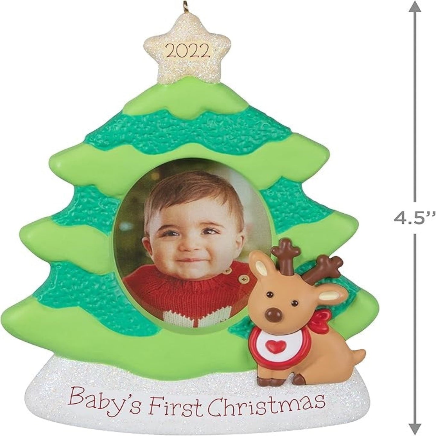 Hallmark Keepsake Christmas Ornament, 2022. Baby's First Christmas Photo Frame