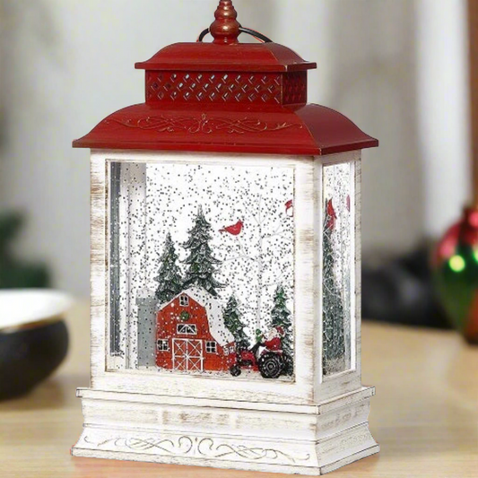 Roman LED Water Lantern Farmer Santa