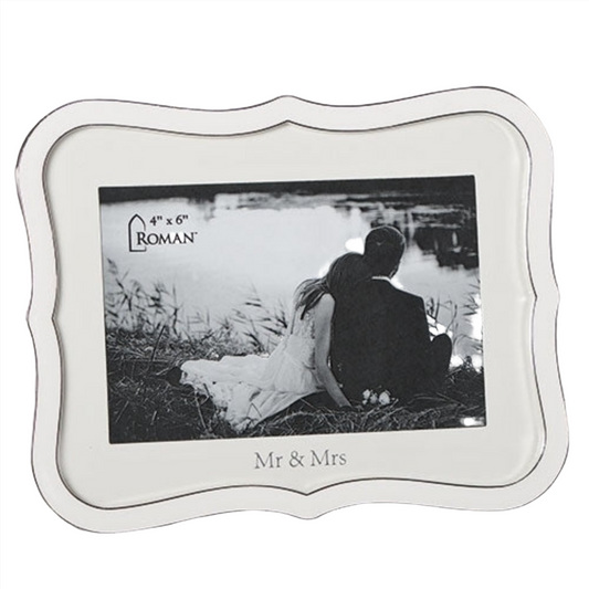 Mr & Mrs White Wedding Frame by Caroline Collection