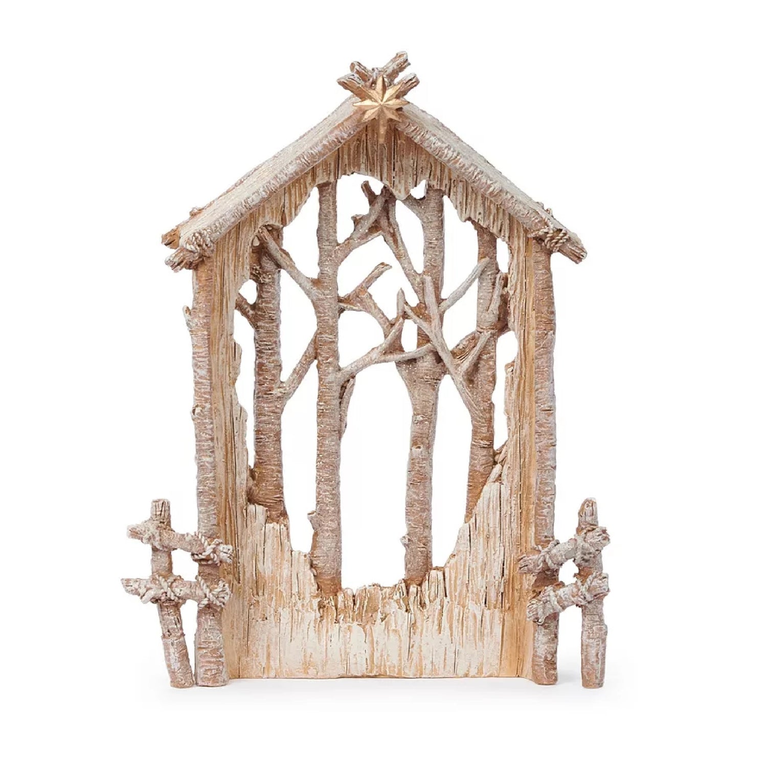 9.5" H nativity berry branch 6 piece set light emitting diode (LED) lantern battery operated not included.