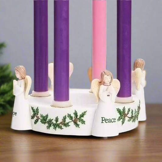 Angel Advent Candle Holder Without Candles