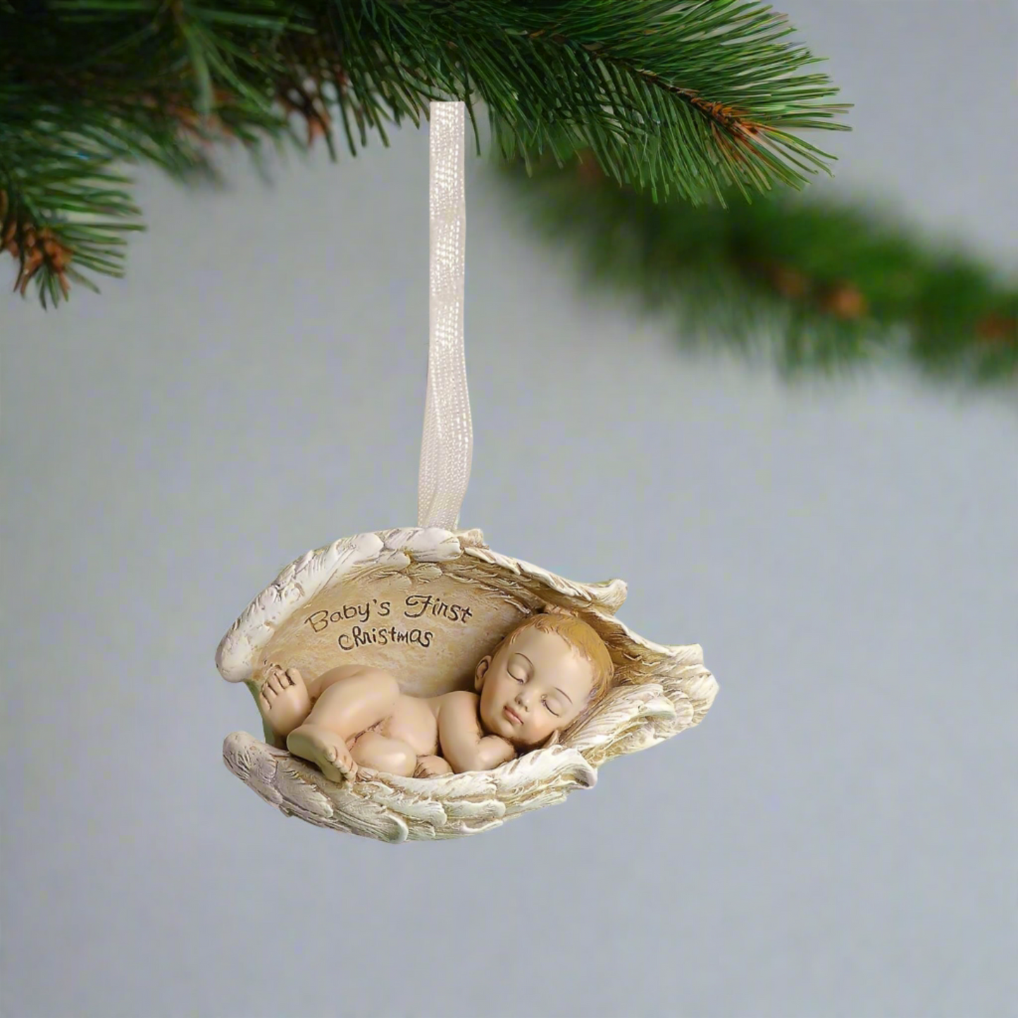 Baby in Angel Wing's First Christmas Ornament