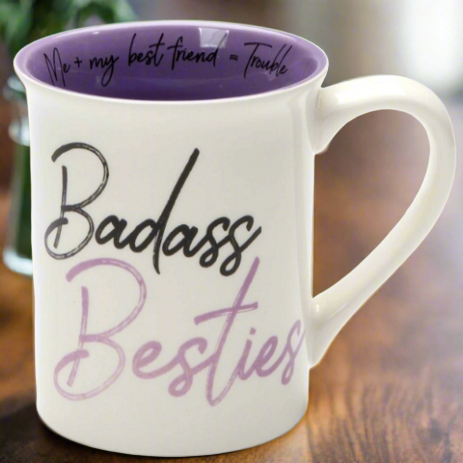 “Badass Besties” ceramic mug from Our Name is Mud