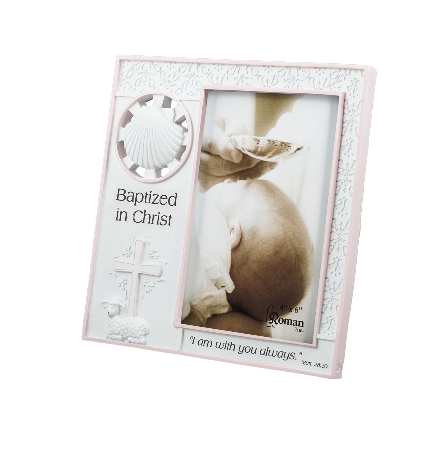 Baptized In Christ Picture Frame - Matthew 28:20 Scripture