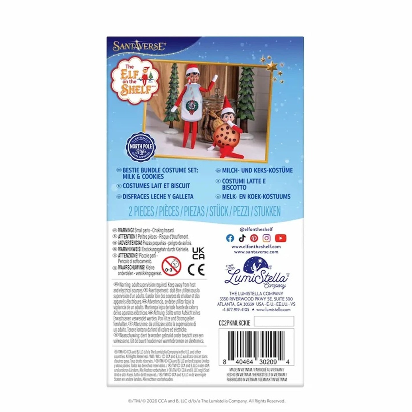 Bestie Bundle Elf Costume Set: Milk & Cookies | Claus Couture Collection®