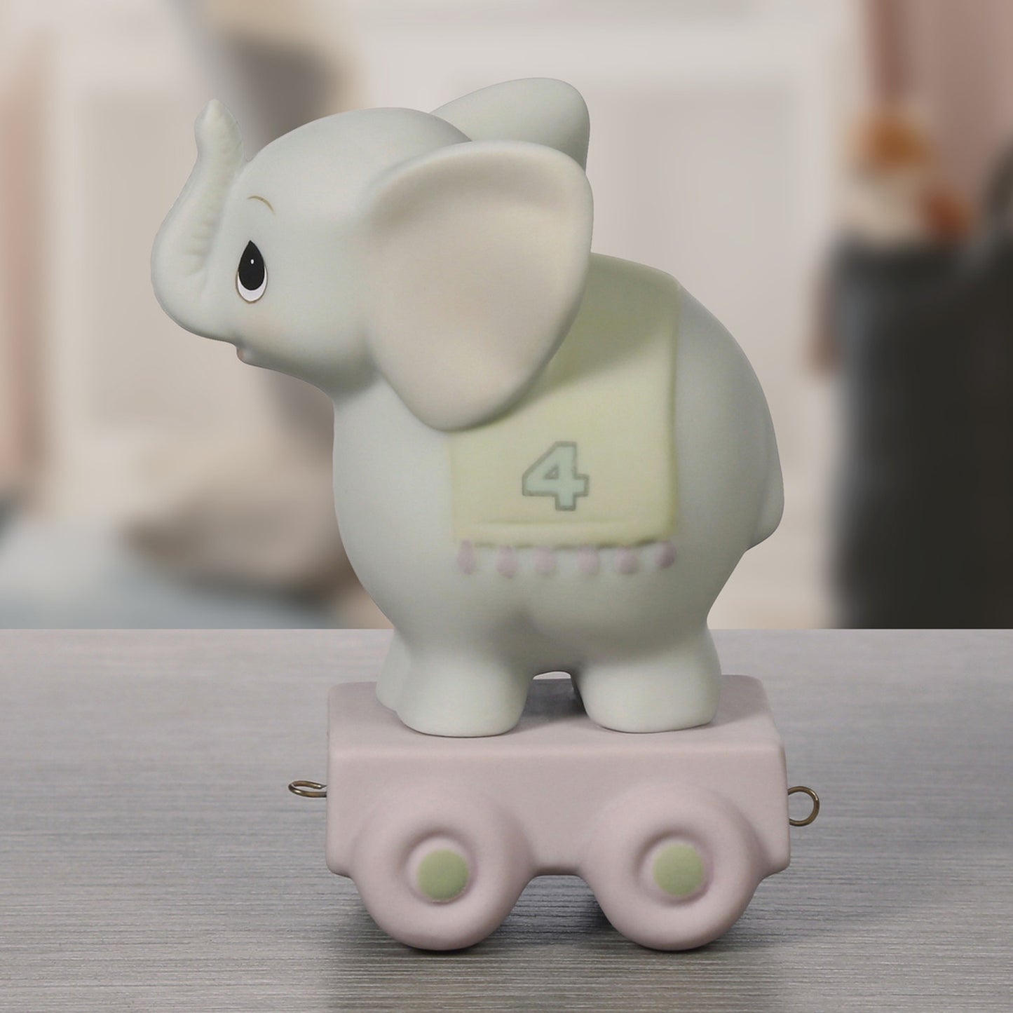 Birthday Train, Age 4, May Your Birthday Be Gigantic, Bisque Porcelain Figurine