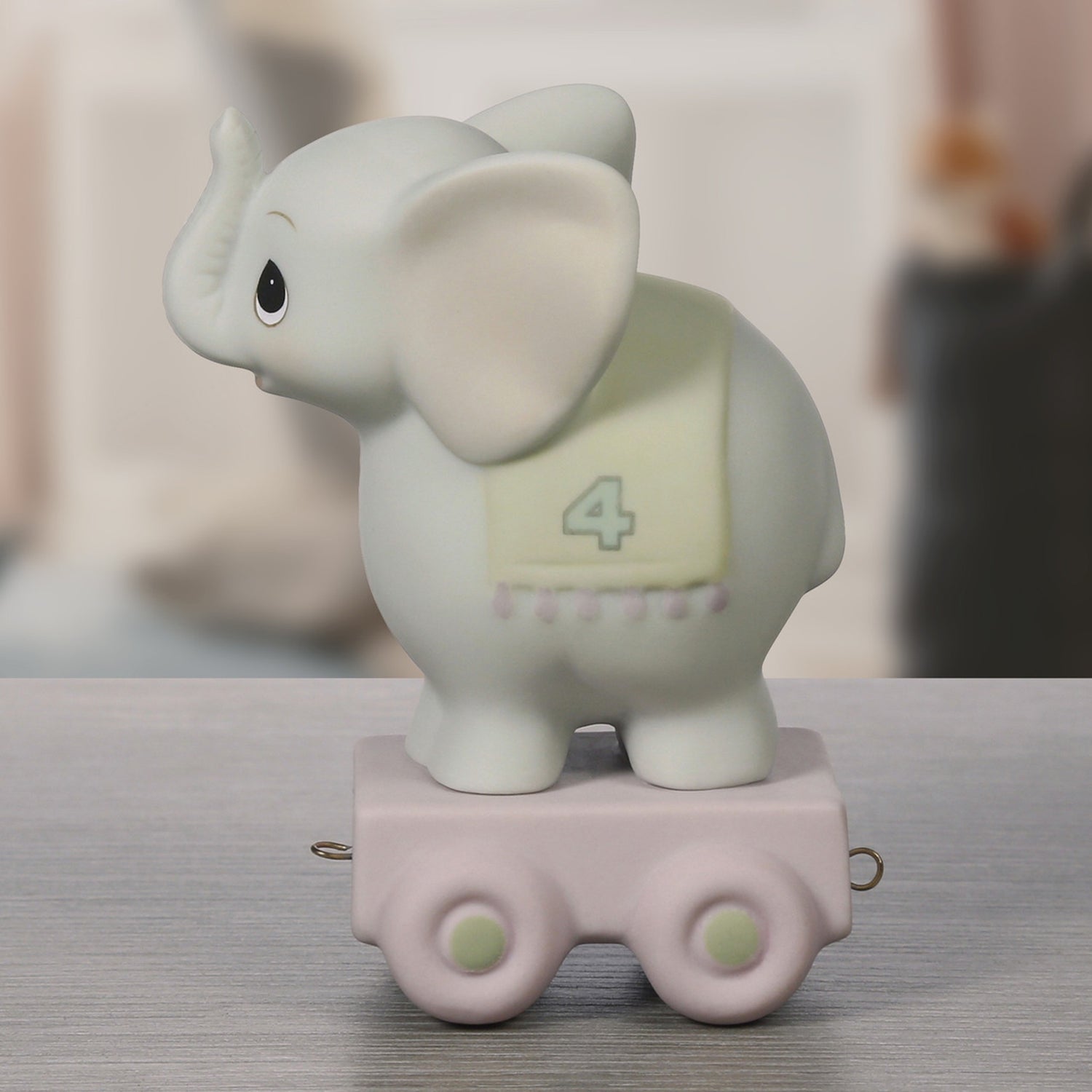 Birthday Train, Age 4, May Your Birthday Be Gigantic, Bisque Porcelain Figurine