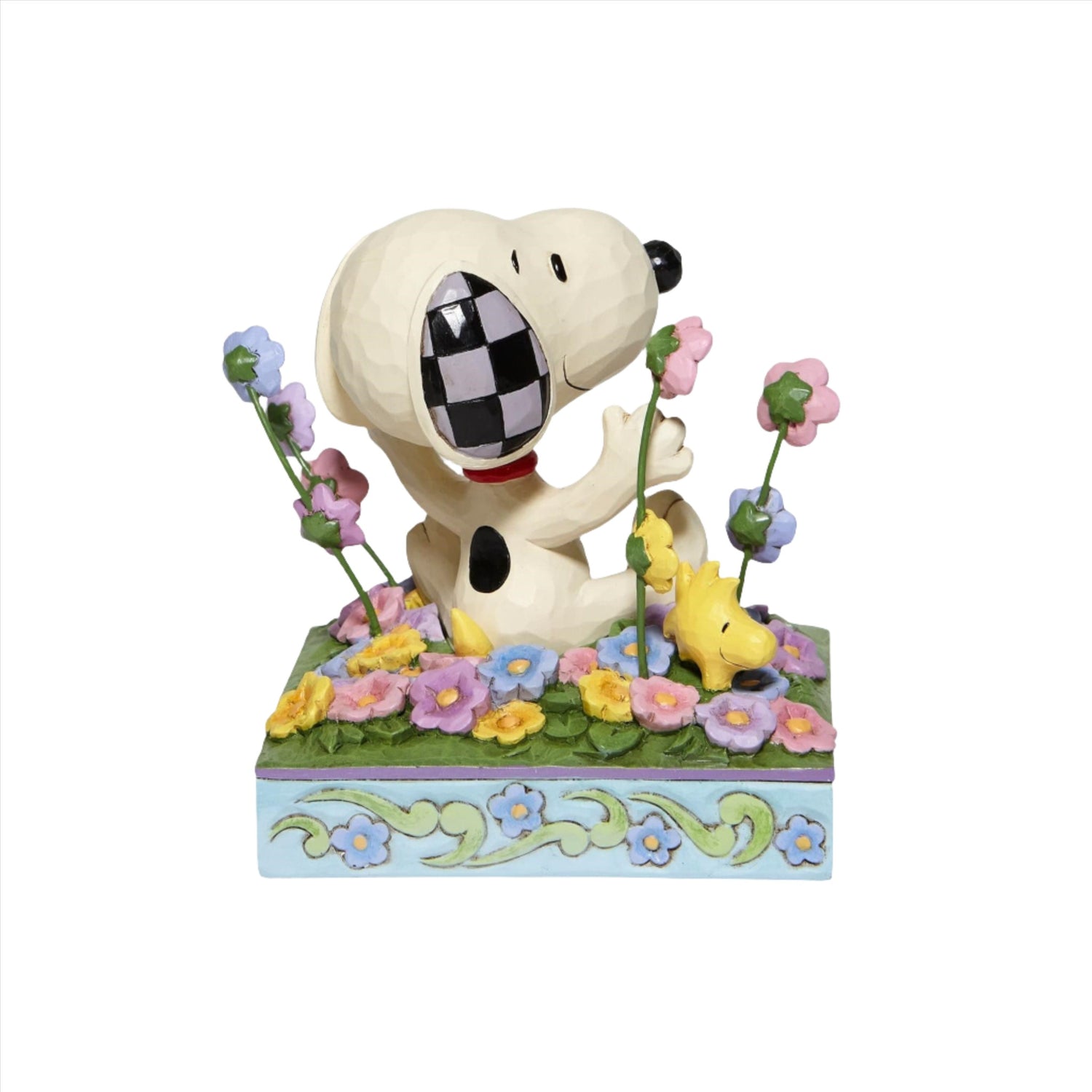 Bouncing Into Spring Jim Shore Peanuts Snoopy in Flowers Figurine