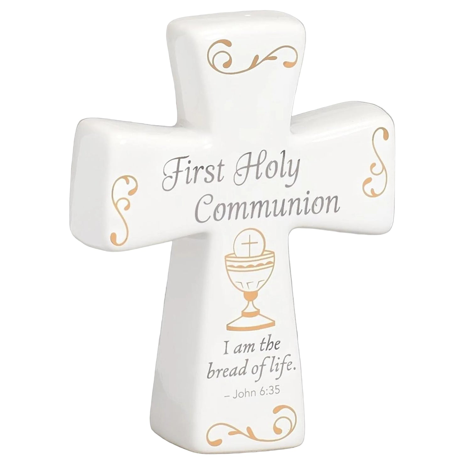 Bread of Life First Holy Communion Tabletop Cross by Roman