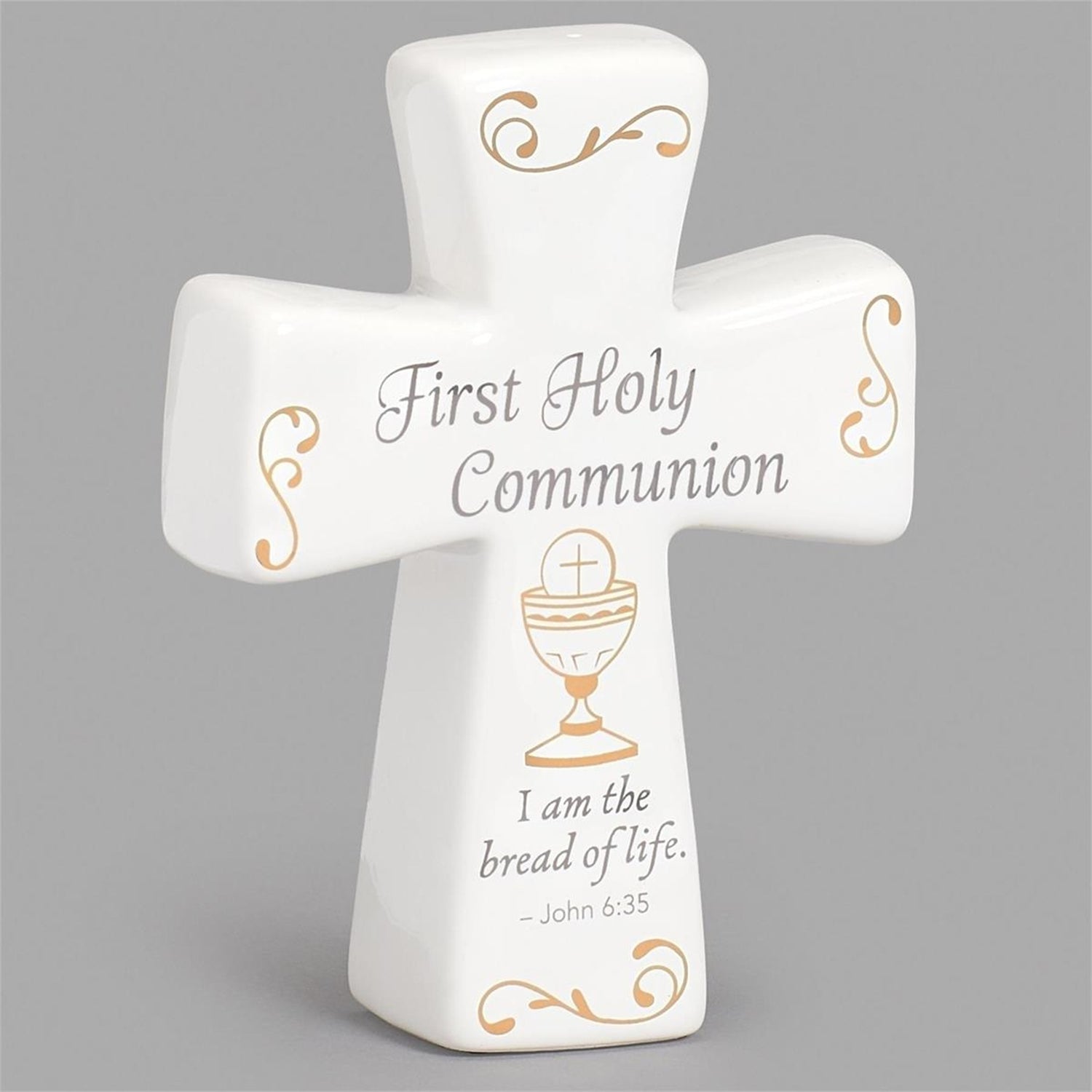 Bread of Life First Holy Communion Tabletop Cross by Roman