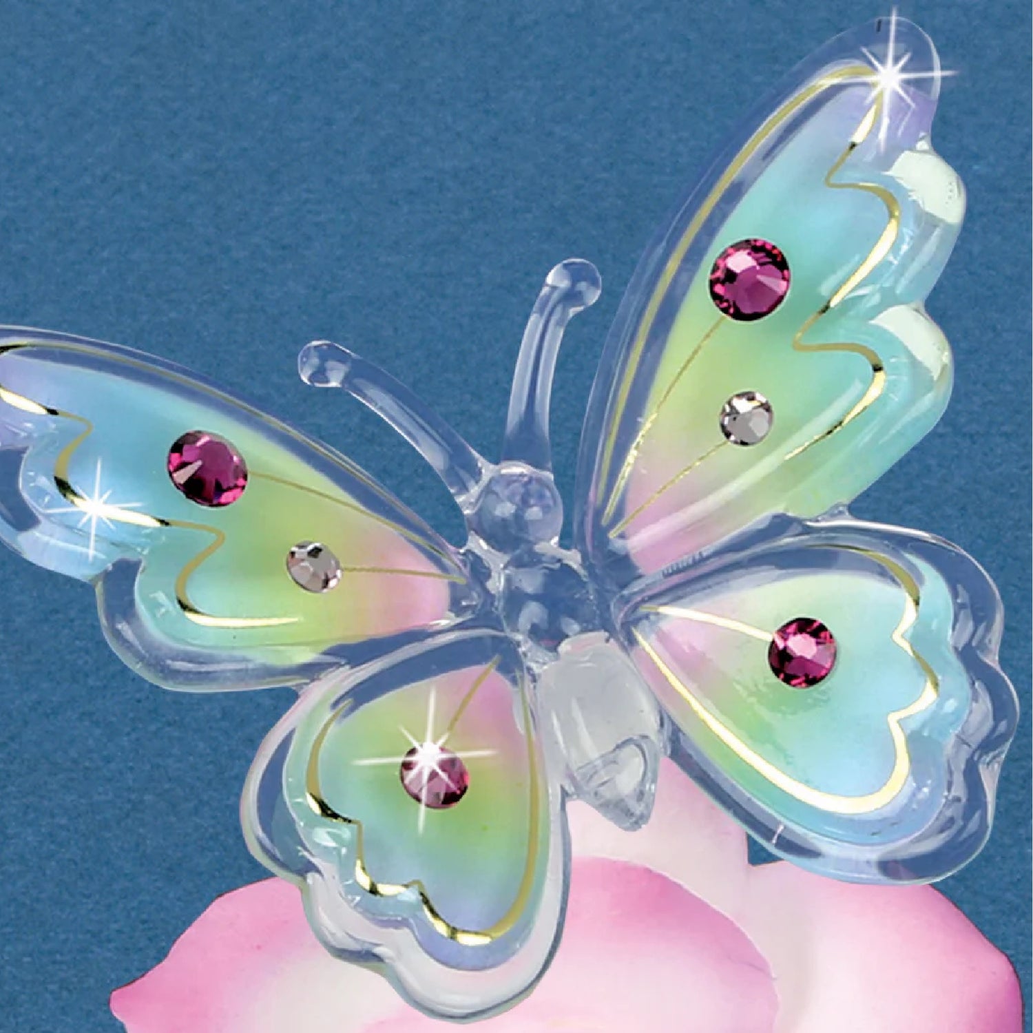 Butterfly Bedazzled Glass Figurine by Glass Baron