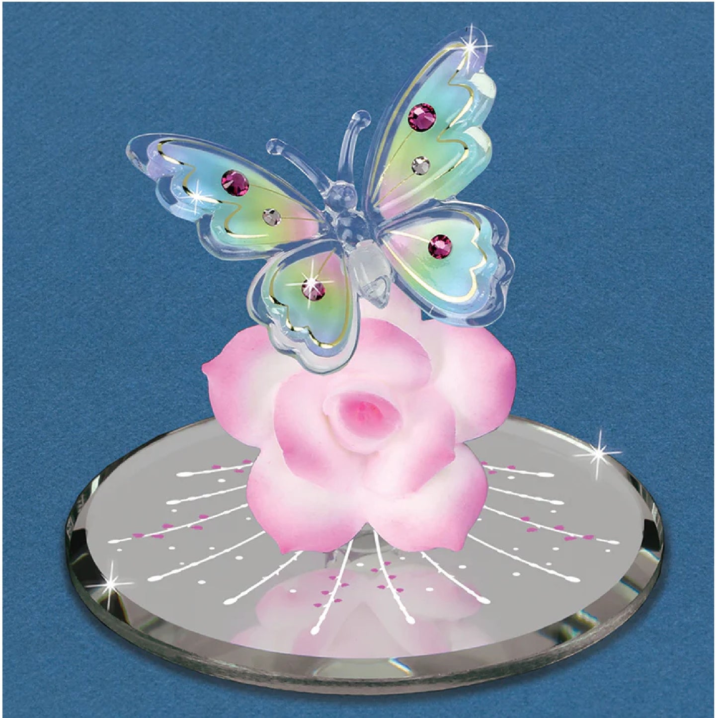 Butterfly Bedazzled Glass Figurine by Glass Baron