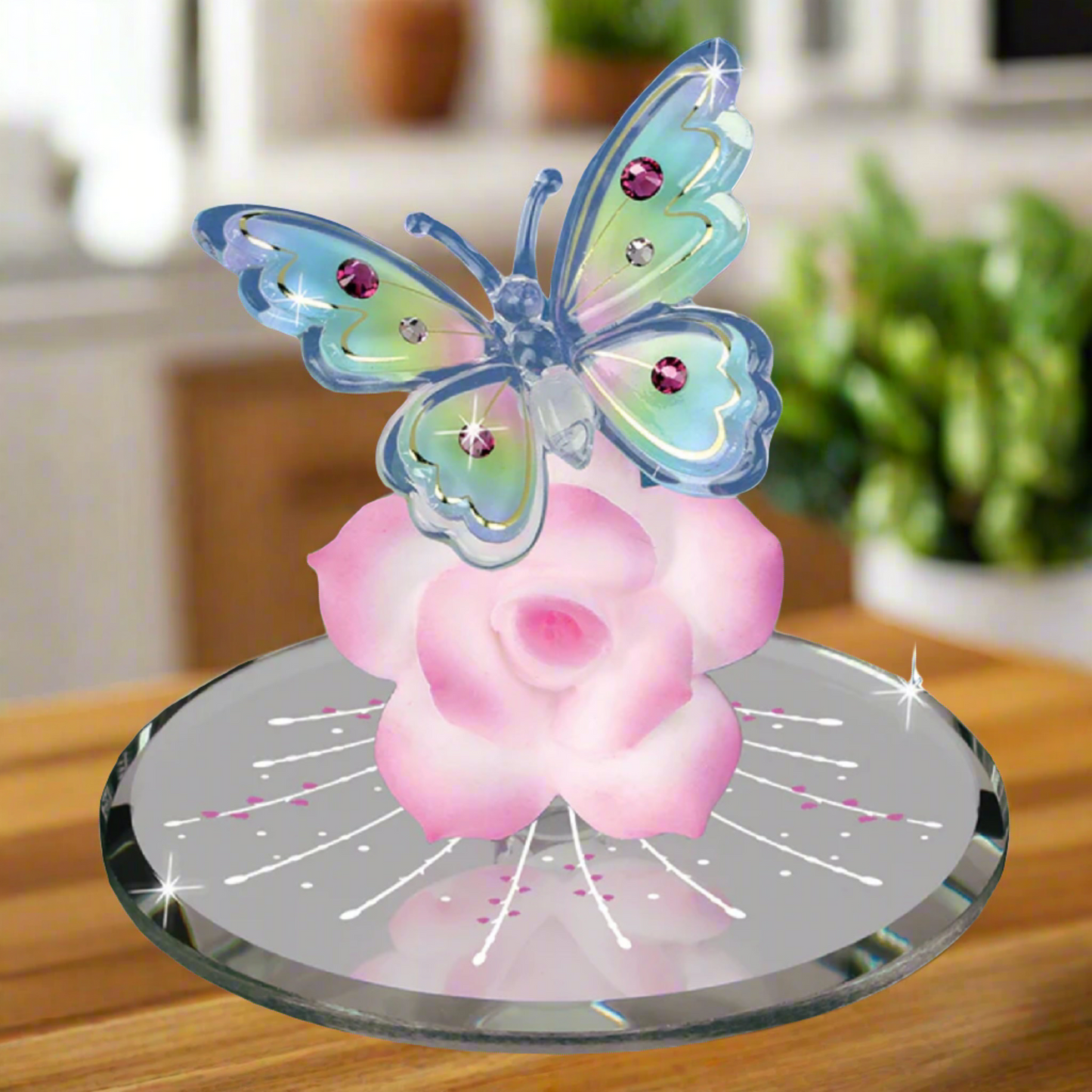 Butterfly Bedazzled Glass Figurine by Glass Baron