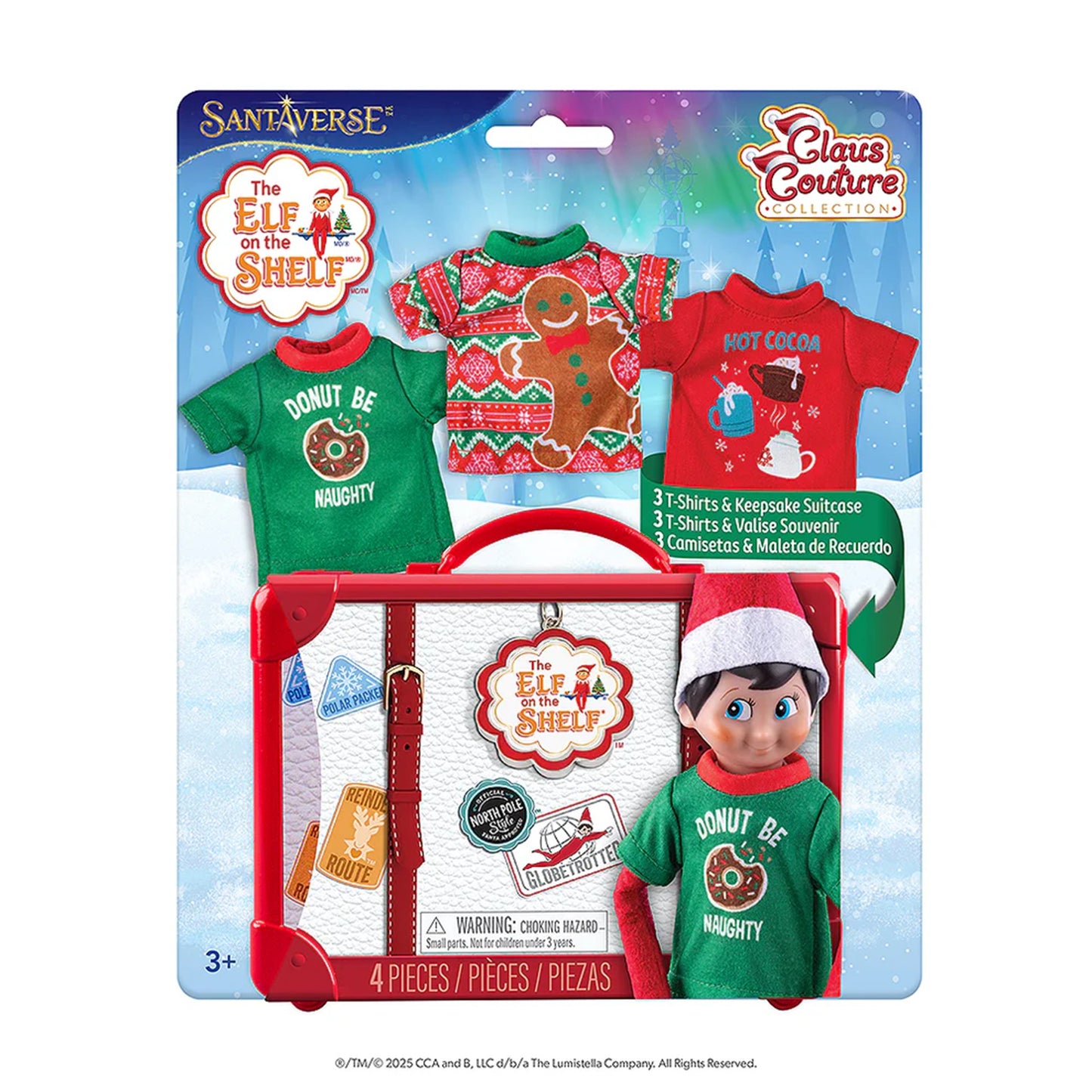 The Elf on the Shelf Claus Couture Collection Festive Fun T-Shirt Set