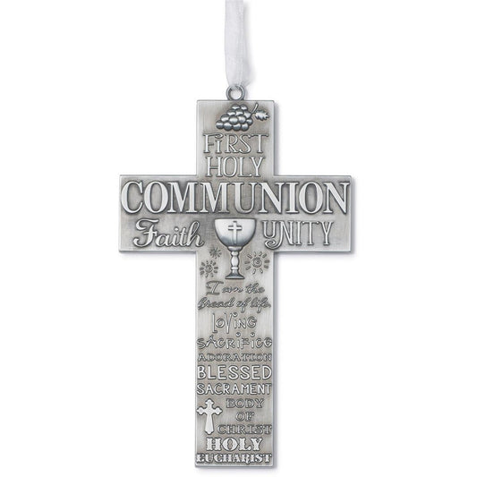 Caroline Collection First Communion Word Art Wall Cross