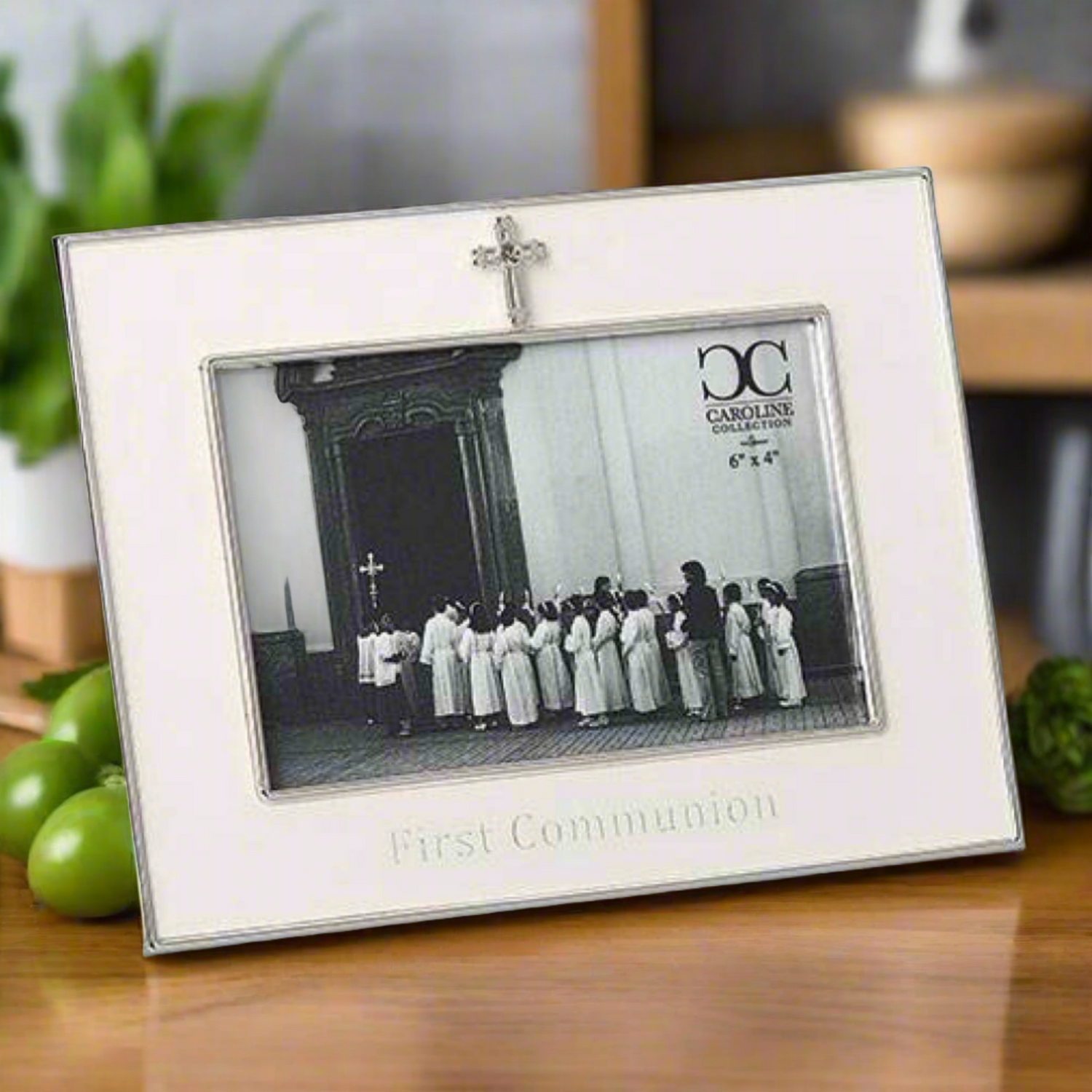 Caroline Collection Frame First Communion Horizontal With Cross