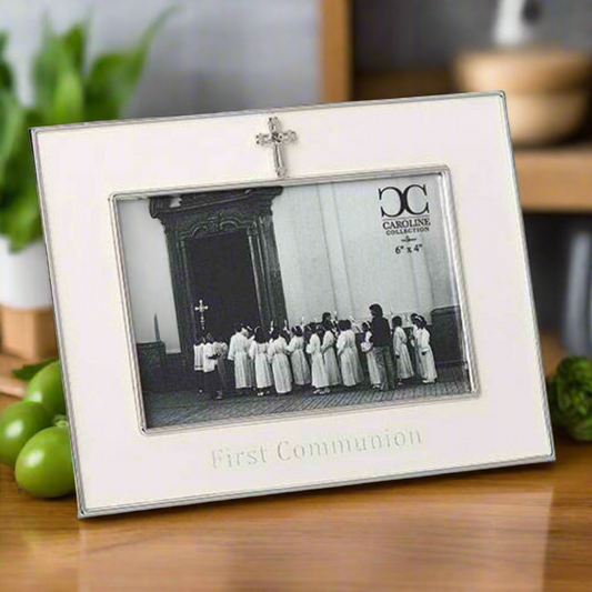 Caroline Collection Frame First Communion Horizontal With Cross