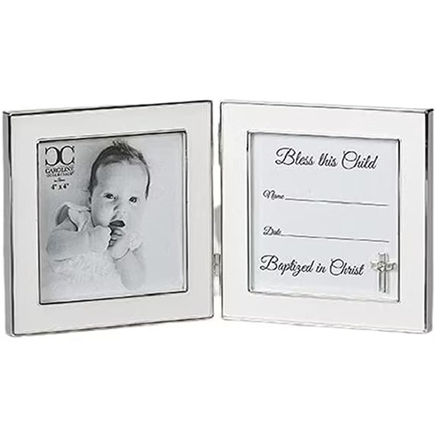 Caroline Collection Hinged Baptism Blessings Frame
