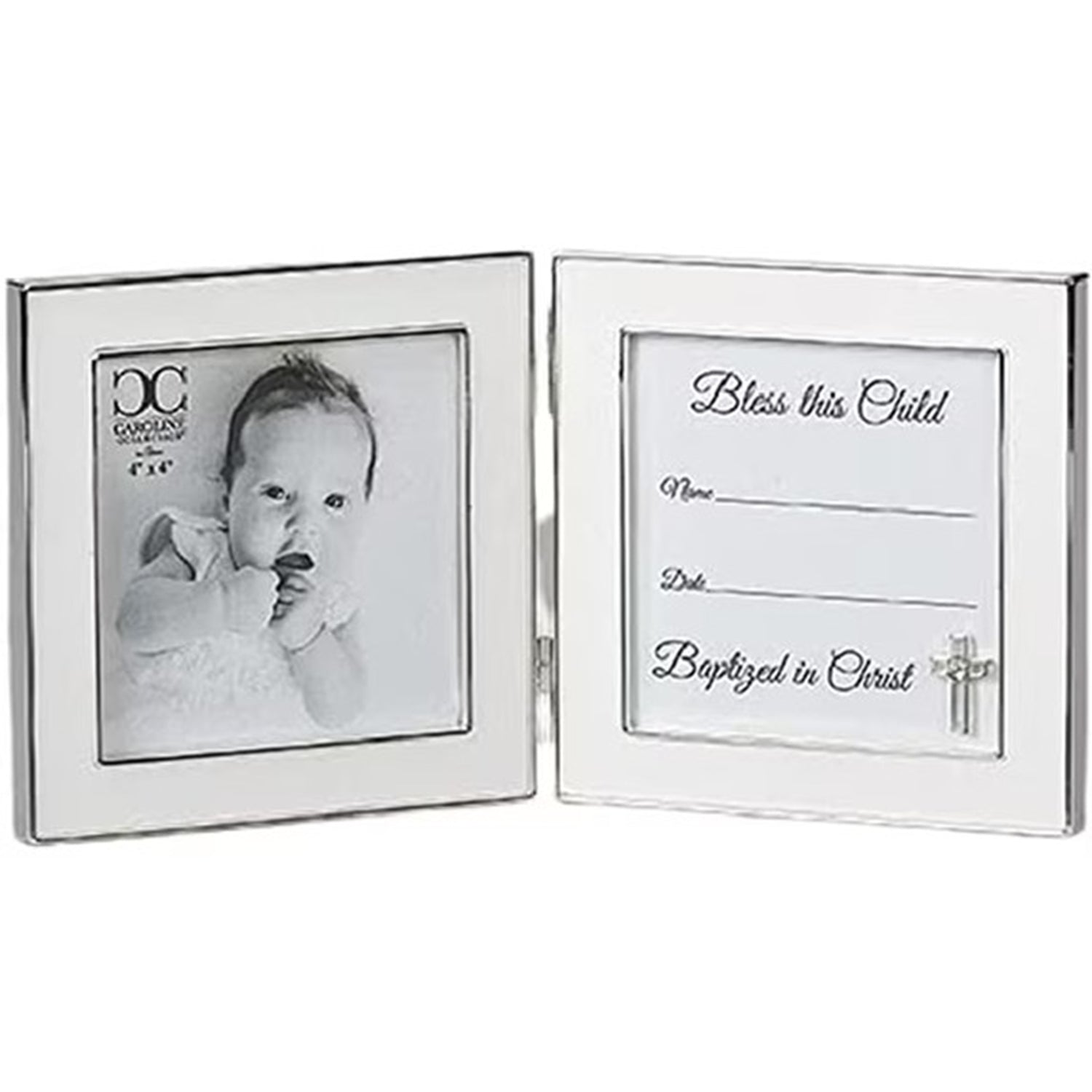 Caroline Collection Hinged Baptism Blessings Frame