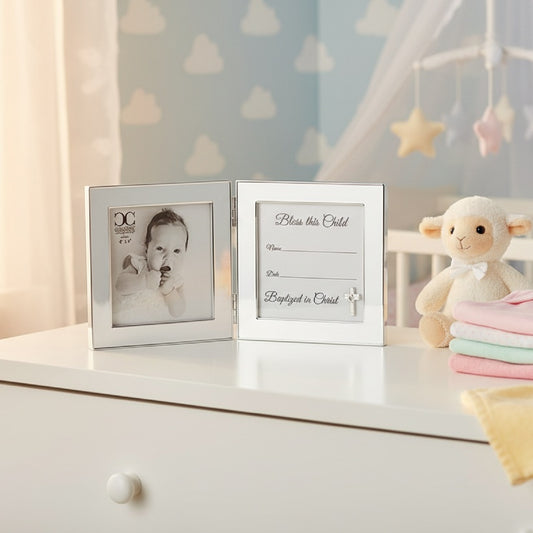 Caroline Collection Hinged Baptism Blessings Frame
