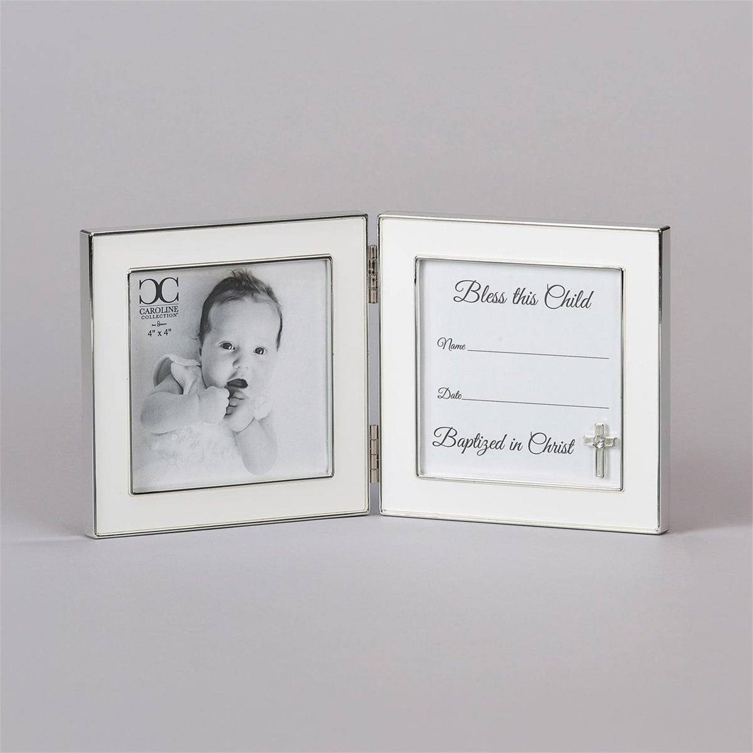 Caroline Collection Hinged Baptism Blessings Frame