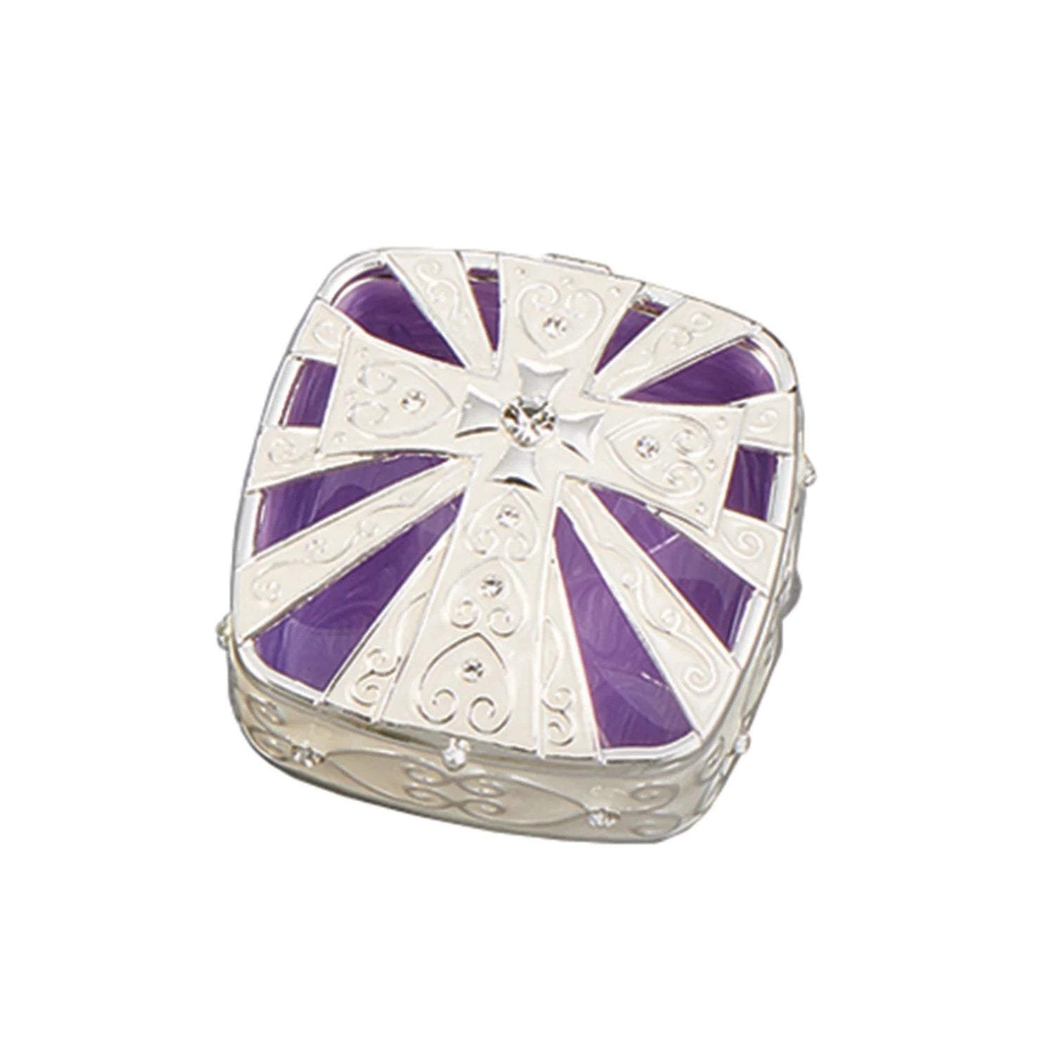Caroline Collection June Birthstone Cross Keepsake Box
