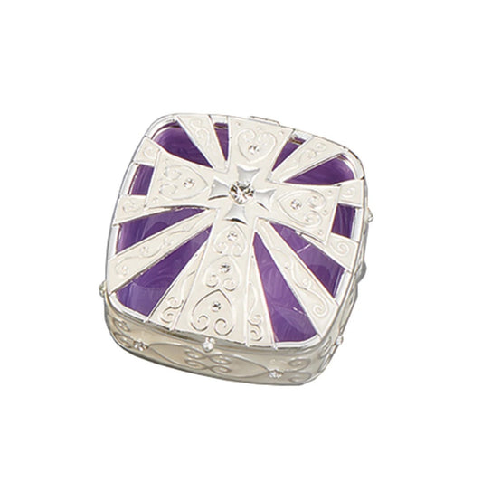 Caroline Collection June Birthstone Cross Keepsake Box