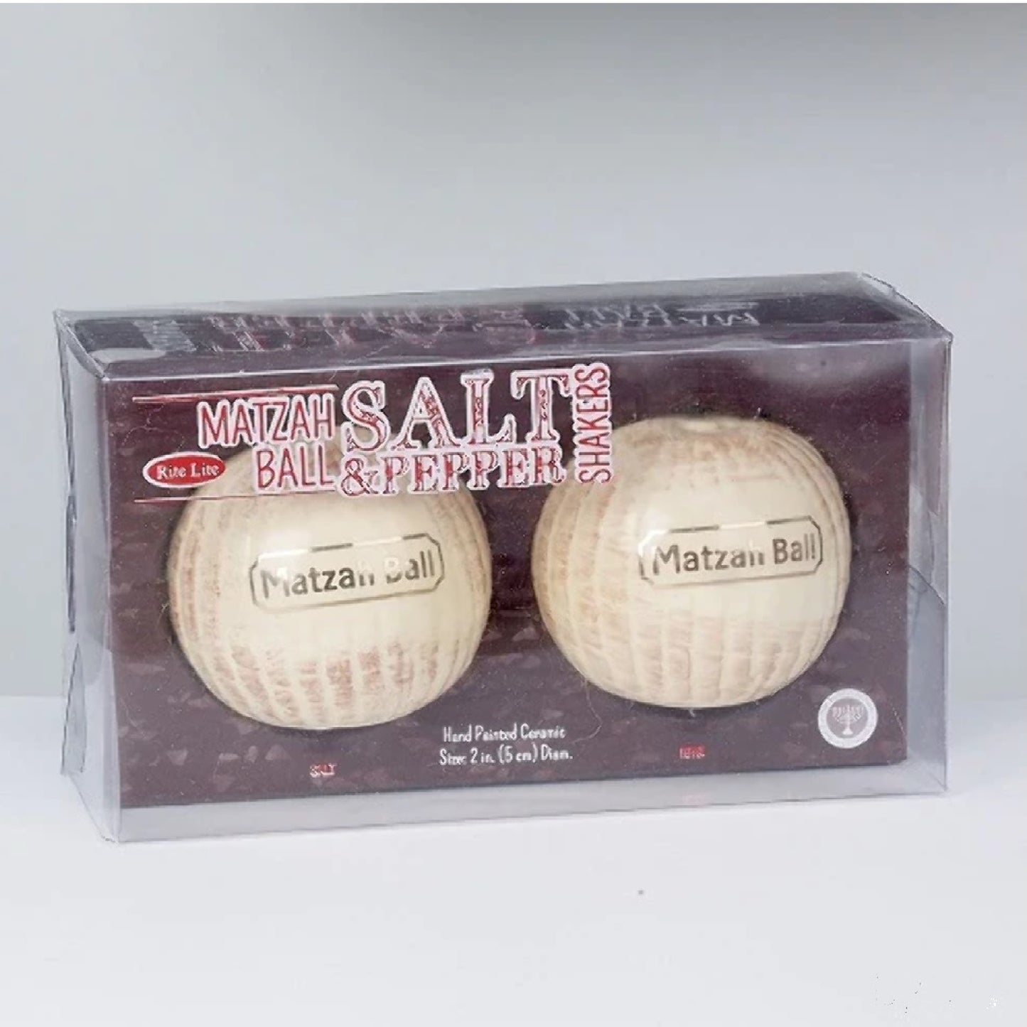 Ceramic Matza Ball Salt & Pepper Shaker Set