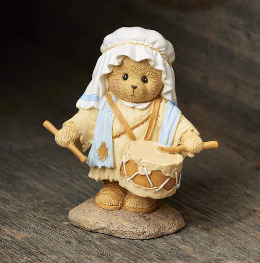 Cherished Teddies Drummer Boy Bear Figurine