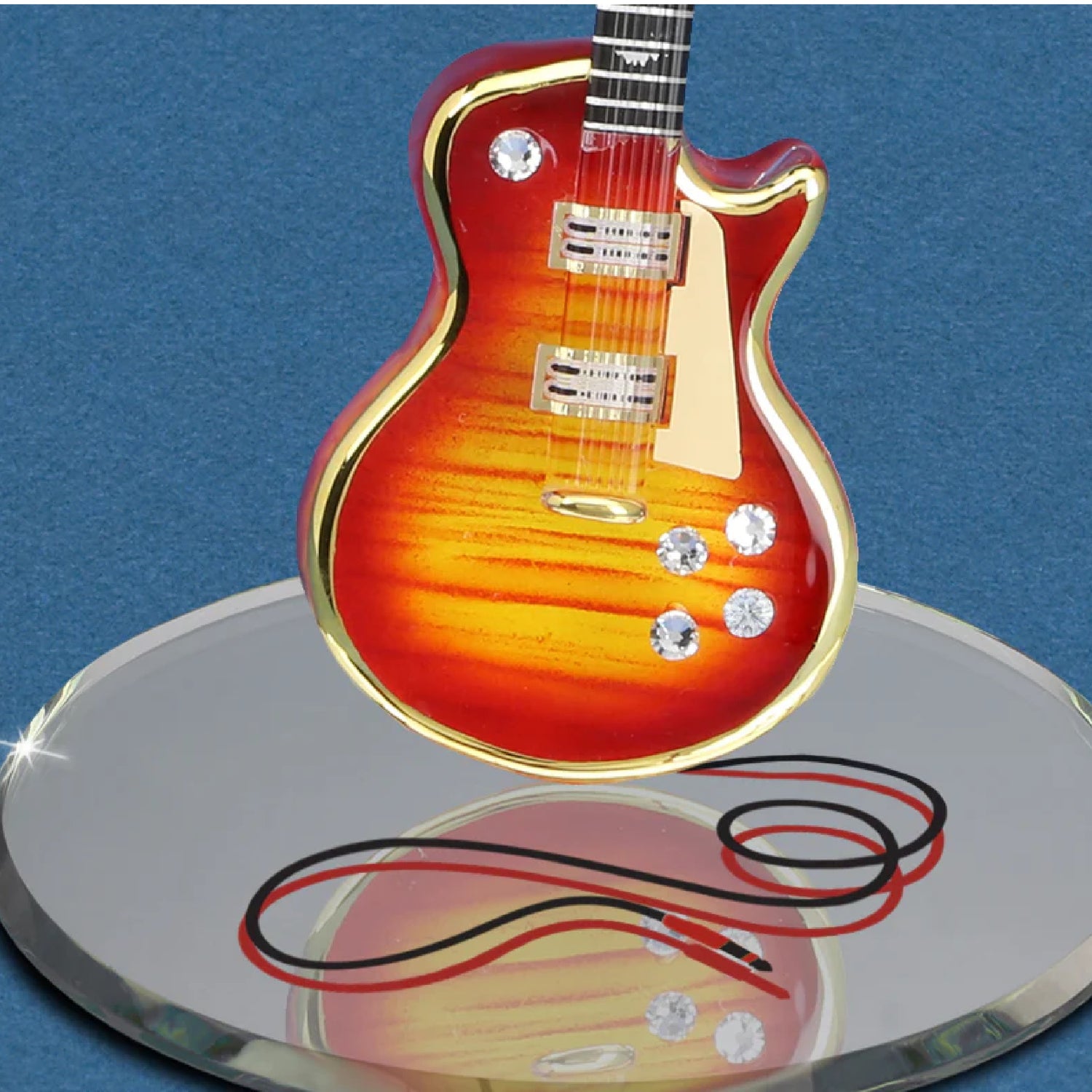 Classic Cherry Burst Guitar by Glass Baron
