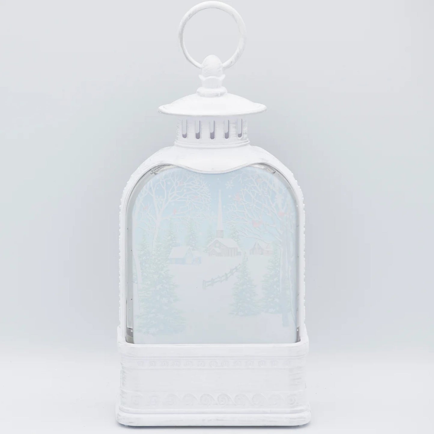 Confetti Lites Lighted Swirl Vintage Lantern with Santa & Woodland Animals