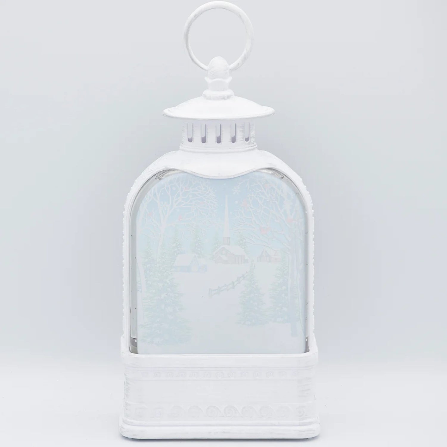 Confetti Lites Lighted Swirl Vintage Lantern with Santa & Woodland Animals