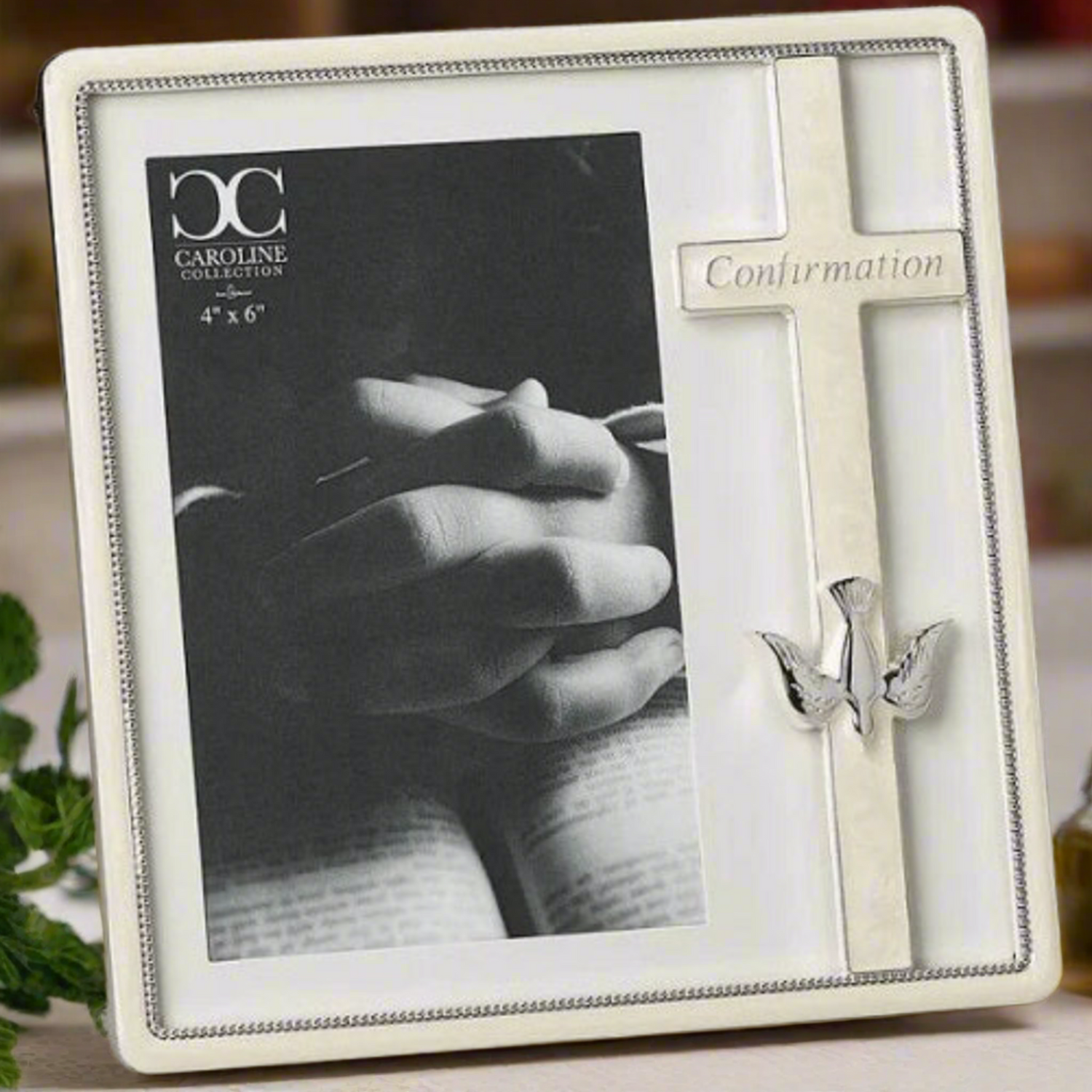 Confirmation Frame 4X6 White, Caroline Collection