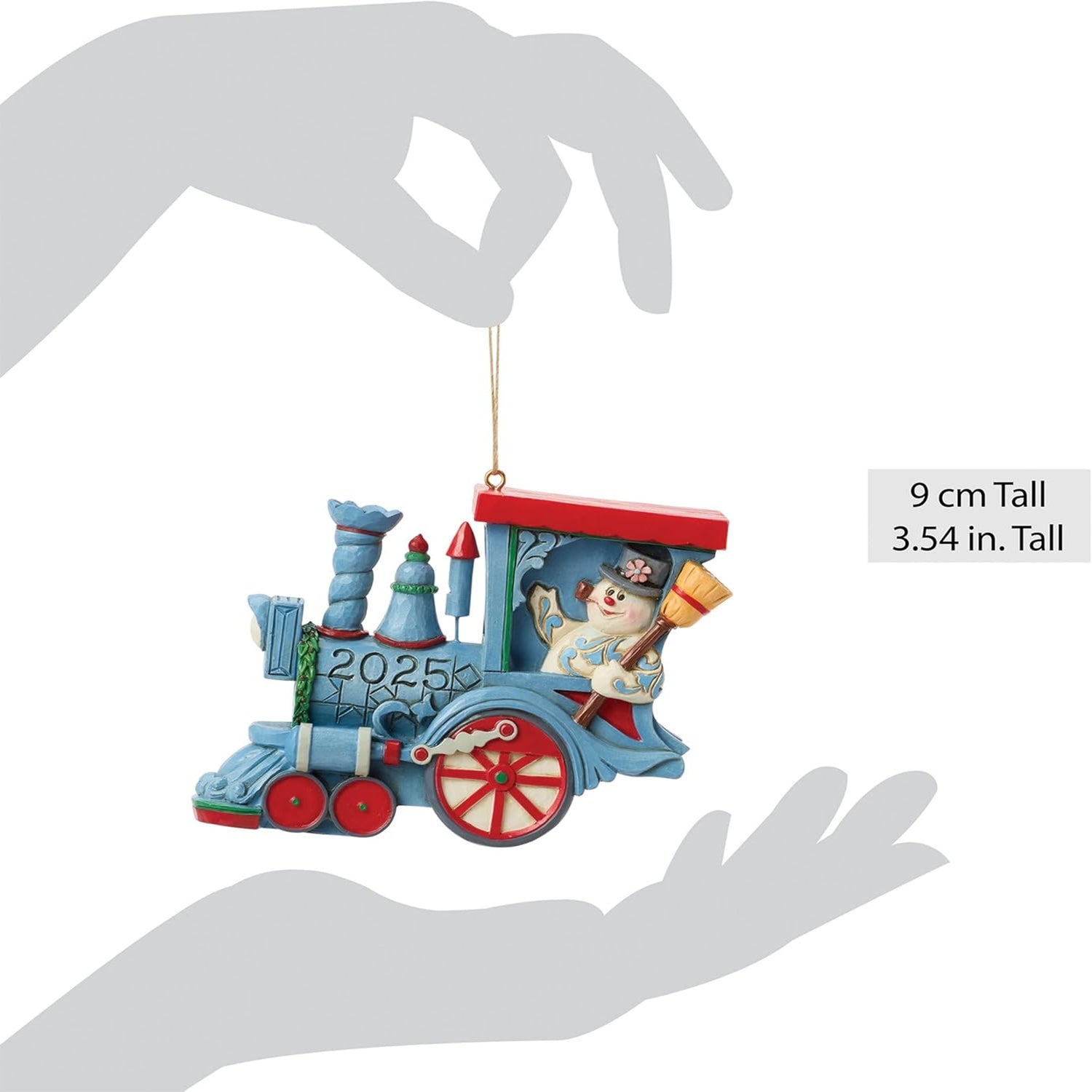 Dated 2025 Frosty in Train Ornament Jim Shore Heartwood Creek