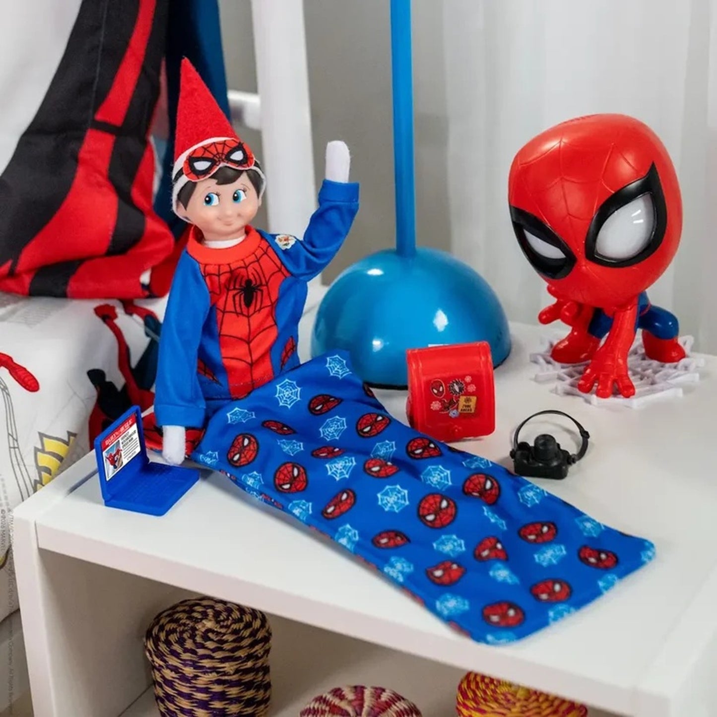 Elf on the Shelf Marvel Spider-Man Elf Saves the Day Super Hero Sleep Set | Polar Props®