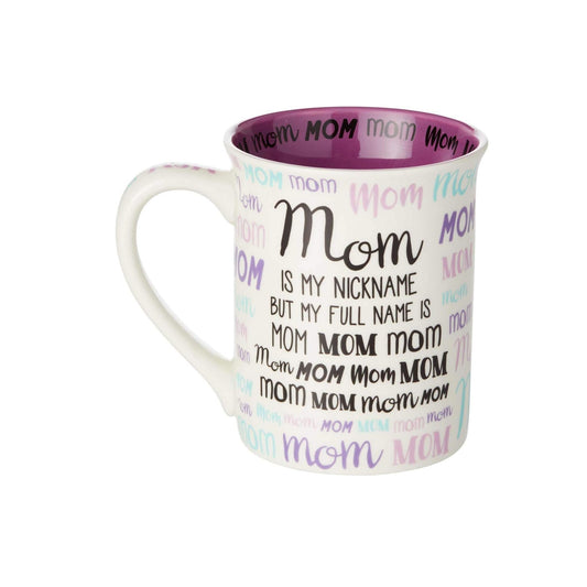 Enesco 6003380 Our Name is Mud Mom Nickname Coffee Mug, 16 Ounce