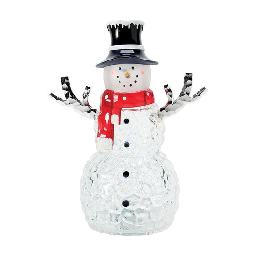 Enesco Facets Color Changing Snowman Lighted Decor, 14.76 Inches