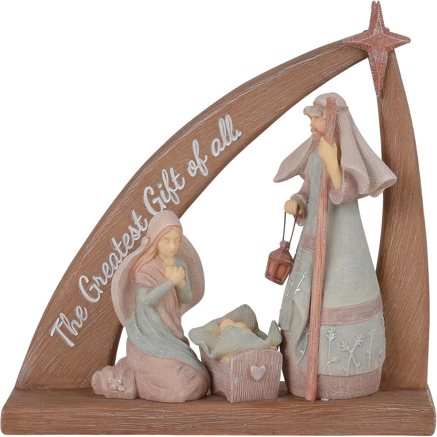 Enesco Foundations Nativity Creche Greatest Gift Figurine, 6.5 Inch