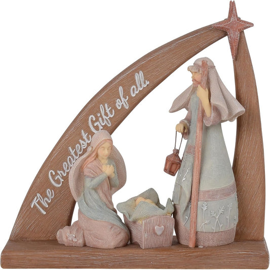 Enesco Foundations Nativity Creche Greatest Gift Figurine, 6.5 Inch