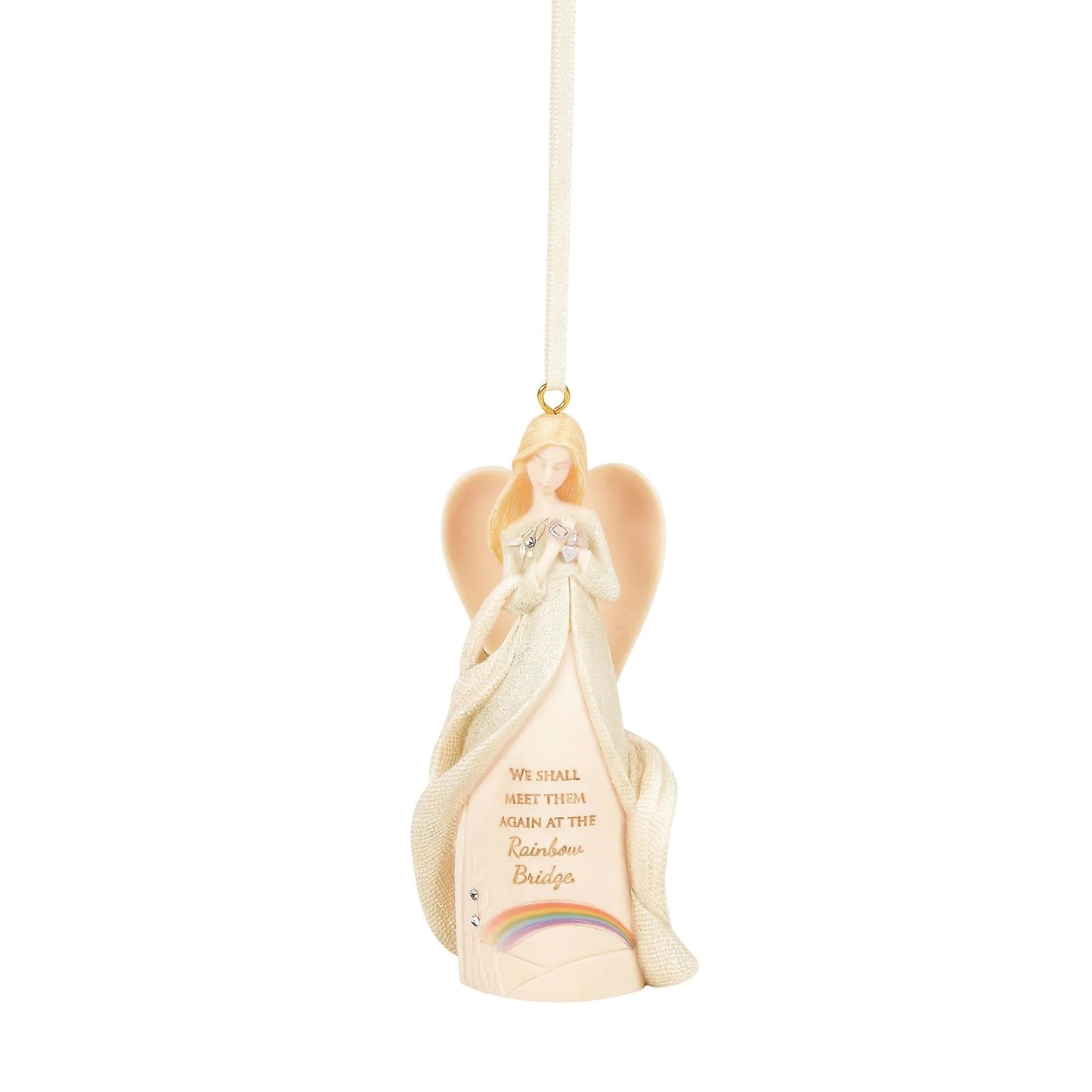 Enesco Foundations Rainbow Bridge Pet Bereavement Hanging Ornament, 4 Inch