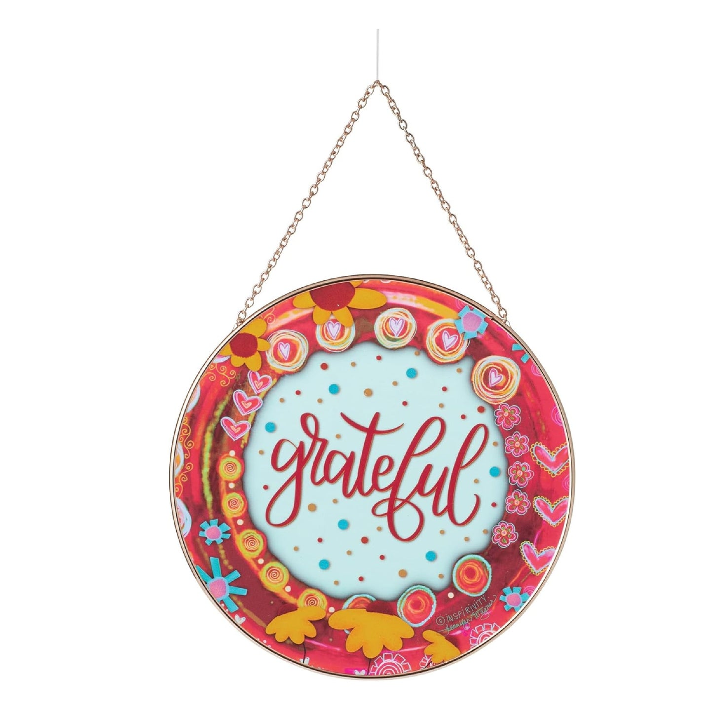 Enesco Izzy and Oliver Inspirivity by Jennifer Wagner Grateful Hanging Window Suncatcher