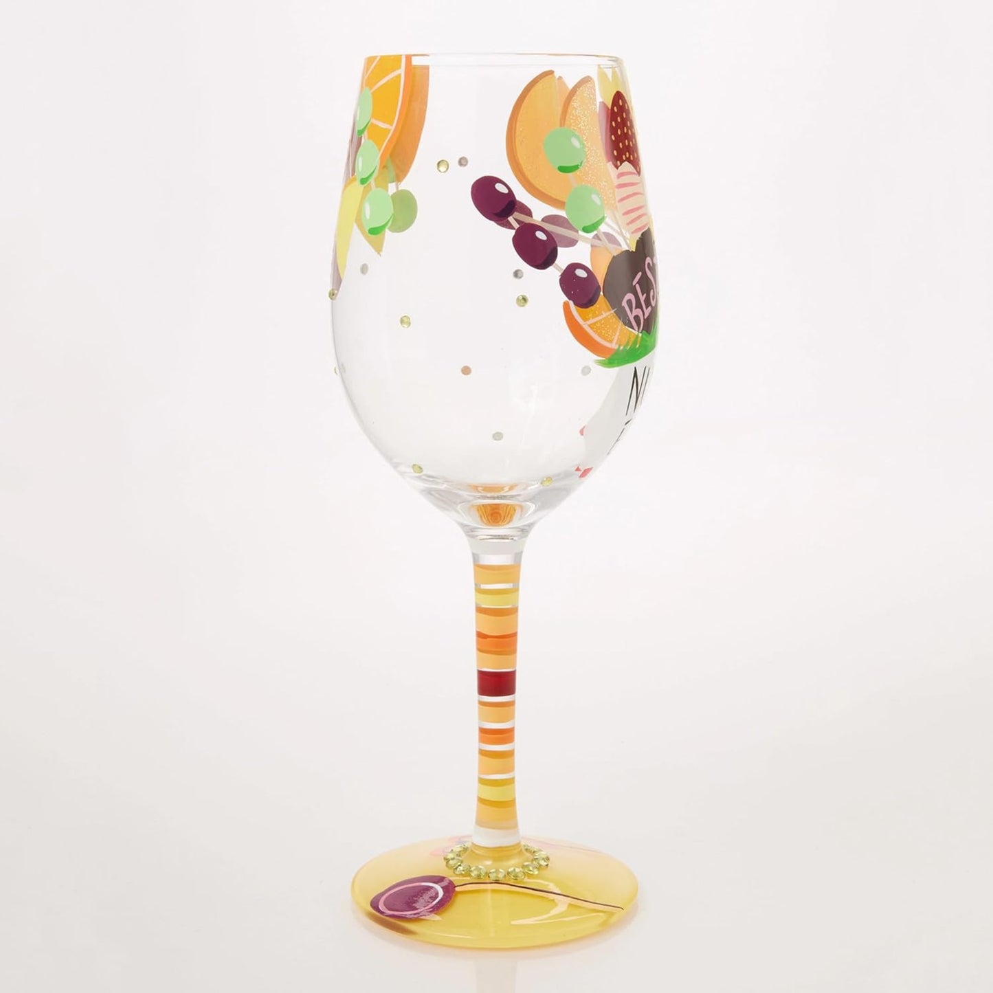 Enesco Lolita Best Nurse Ever Hand-Painted Artisan Wine Glass, 15 Ounce