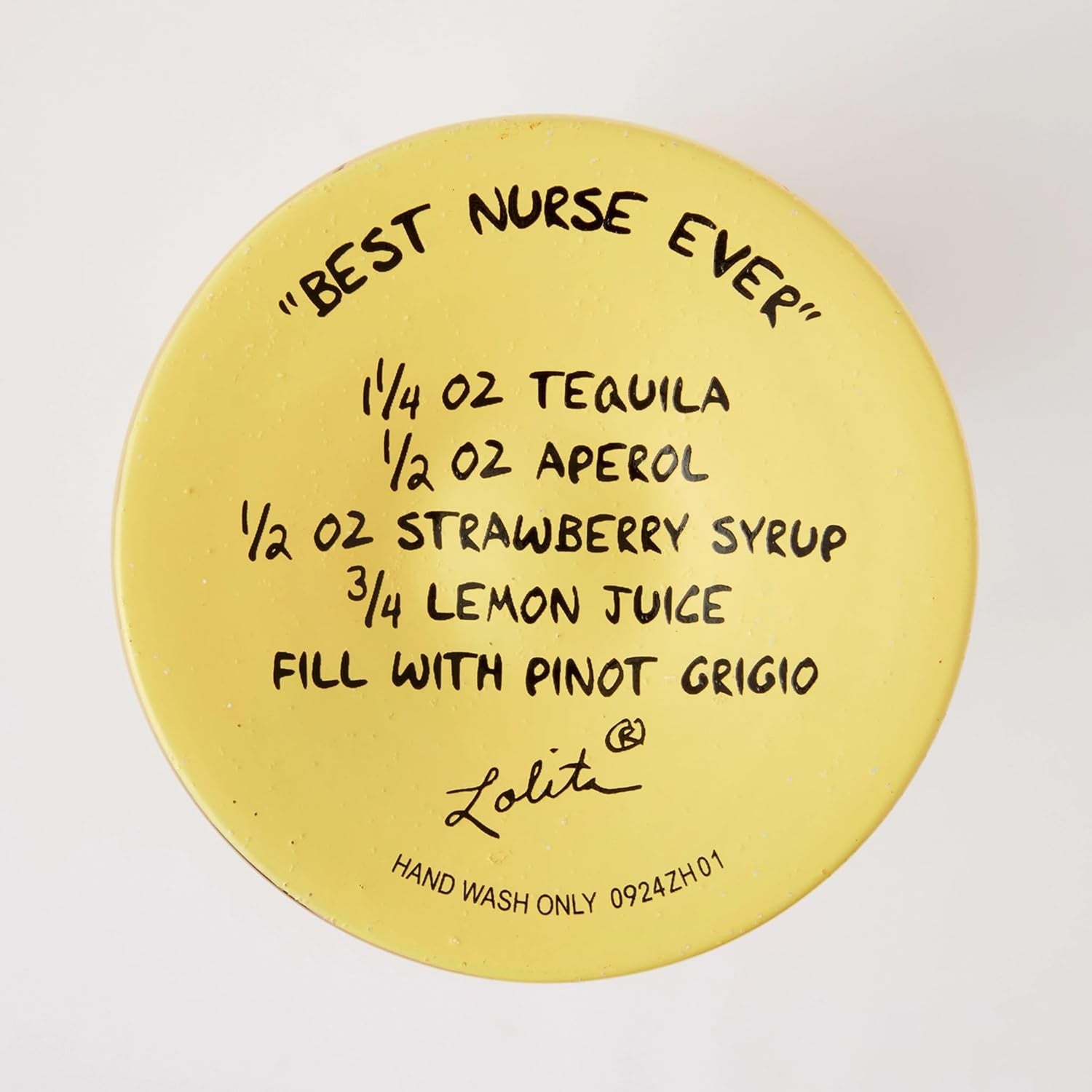 Enesco Lolita Best Nurse Ever Hand-Painted Artisan Wine Glass, 15 Ounce